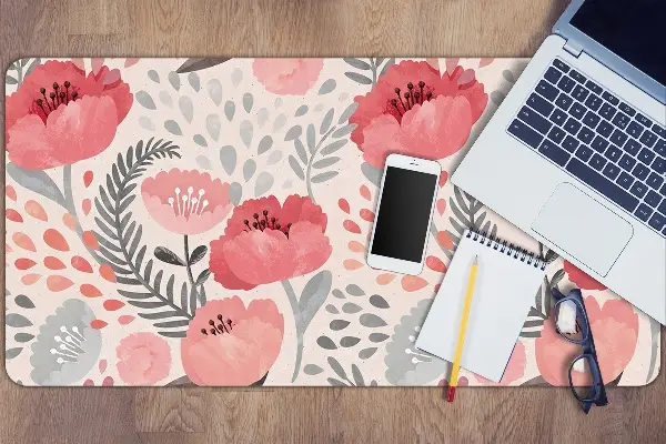 Veľká ochranná podložka na stôl maľované vlčie maky