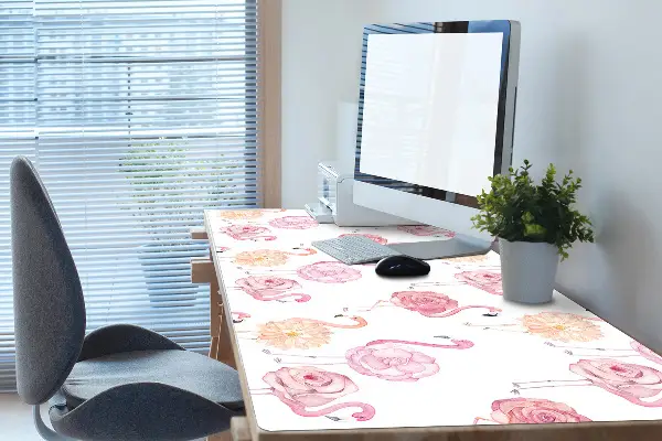 Ochranná podložka na stôl Plameniaky a kvety
