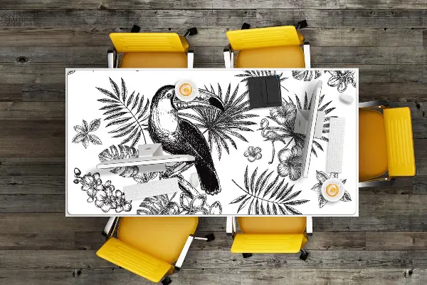 Stolová podložka Tropical black and white