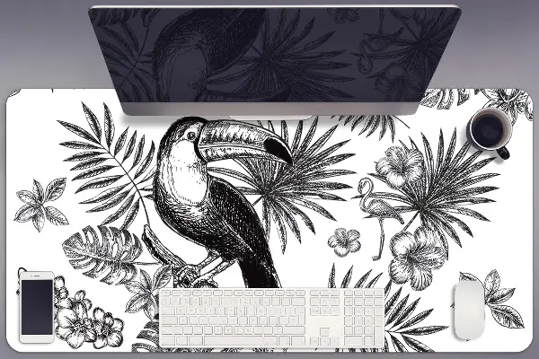 Stolová podložka Tropical black and white