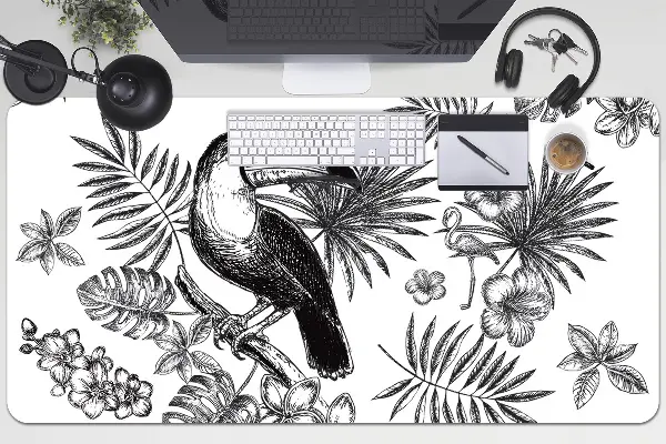Stolová podložka Tropical black and white