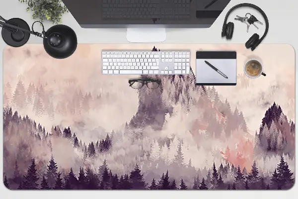 Veľká podložka na stôl horský les