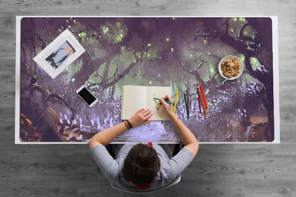 Veľká podložka na stôl pre deti temný les