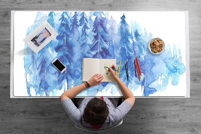 Pracovný podložka na stôl Akvarel zimné les