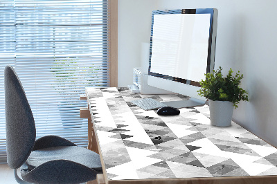 Pracovný podložka na stôl Gray trojuholníky vzorec