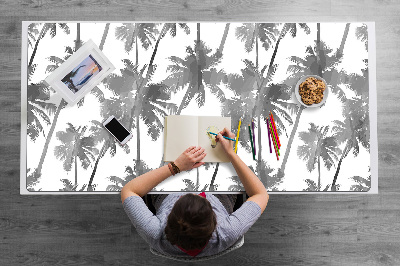 Veľká podložka na stôl pre deti šedý palm