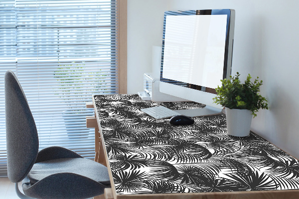 Veľká podložka na stôl čierna palm