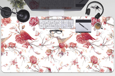 Podložka na písací stôl červené vtáky