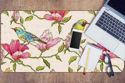 Podložka na písací stôl Kvetín a vtákov