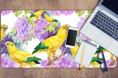 Veľká podložka na stôl žltý papagáj