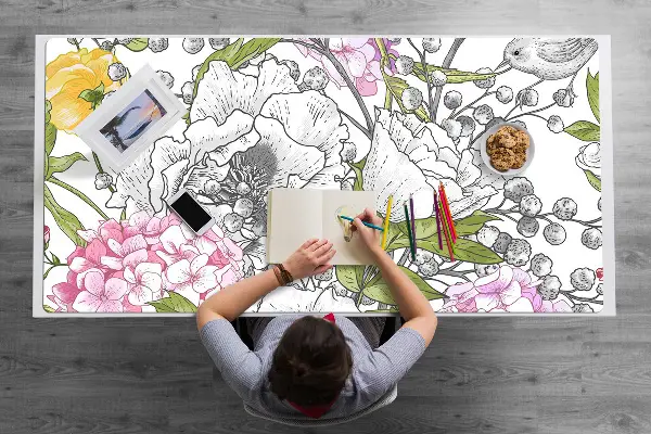 Veľká podložka na stôl pre deti vtáctvo