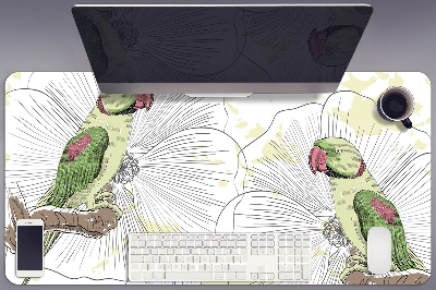 Podložka na písací stôl zelené papagáje