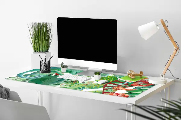 Veľká podložka na stôl pre deti chameleóni