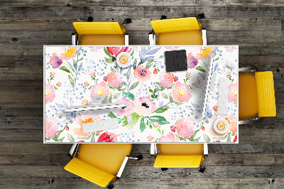 Podložka na písací stôl kvety pastely