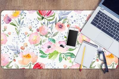 Podložka na písací stôl kvety pastely