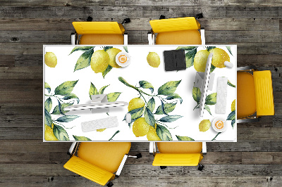 Veľká ochranná podložka na stôl žltá citrón