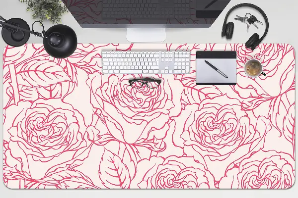 Veľká podložka na stôl pre deti ruže Doodle