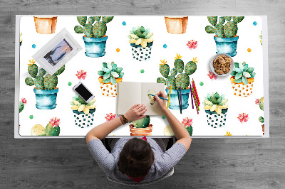 Pracovná podložka s obrázkom maľované kaktus