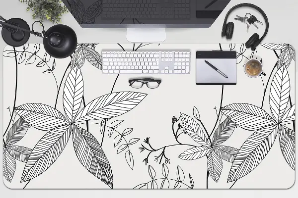 Veľká ochranná podložka na stôl kvety Doodle