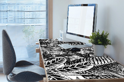 Pracovný podložka na stôl Čierne a biele listy