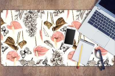 Pracovná podložka s obrázkom Kvety a motýle