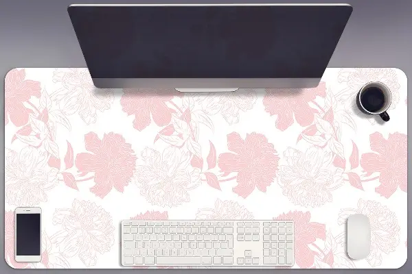 Veľká ochranná podložka na stôl ružové kvety