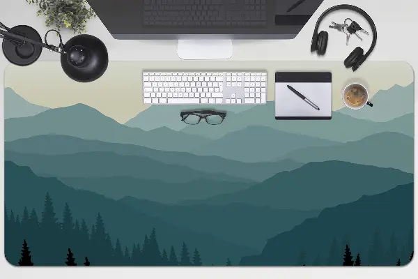 Veľká ochranná podložka na stôl Pohľad na hory