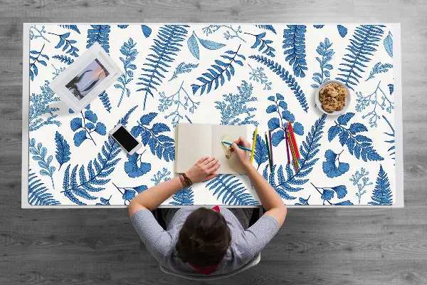 Ochranná podložka na stôl blue papradie