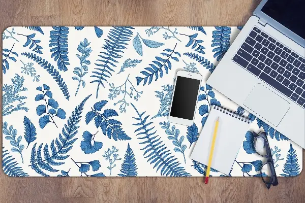 Ochranná podložka na stôl blue papradie