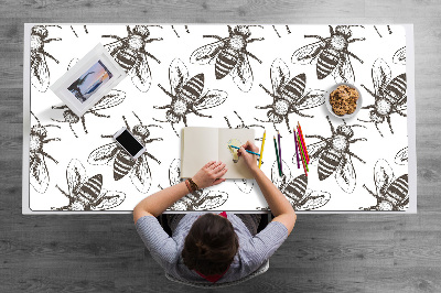 Veľká ochranná podložka na stôl včely vzor