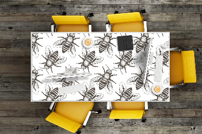 Veľká ochranná podložka na stôl včely vzor