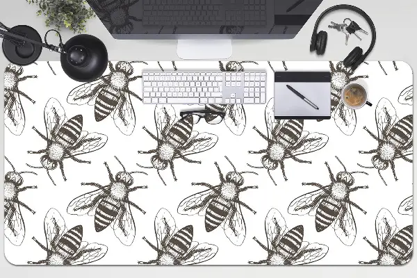 Veľká ochranná podložka na stôl včely vzor