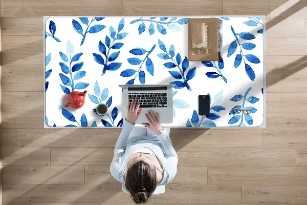 Pracovný podložka na stôl blue akvarel