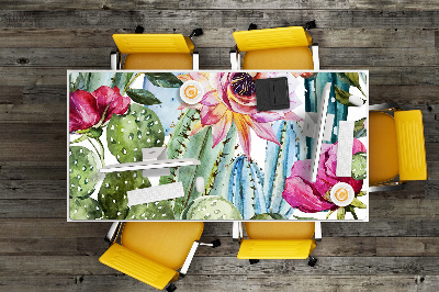 Ochranná podložka na stôl farebné kaktusy