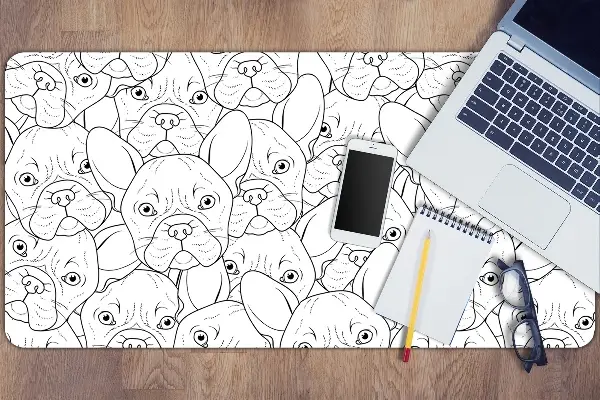 Veľká podložka na stôl pre deti pes Bulldog