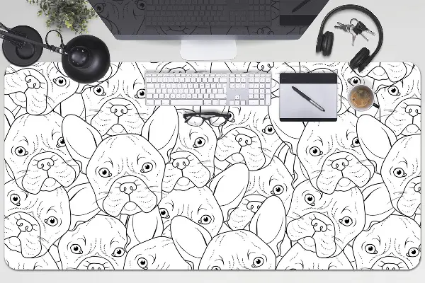 Veľká podložka na stôl pre deti pes Bulldog