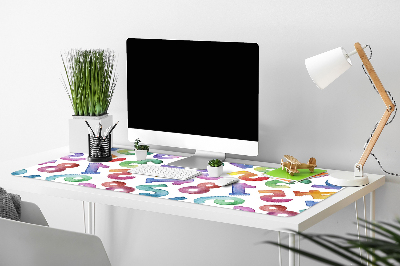 Ochranná podložka na stôl farebné písmená