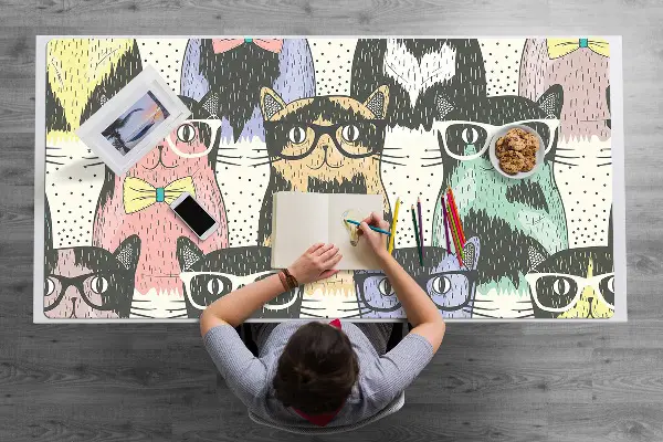 Veľká podložka na stôl pre deti mačky