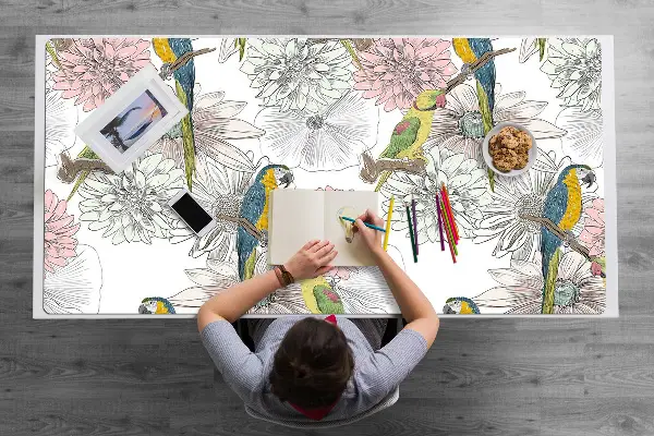 Pracovná podložka s obrázkom Parrot a kvety