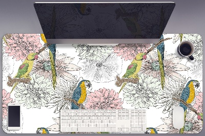 Pracovná podložka s obrázkom Parrot a kvety