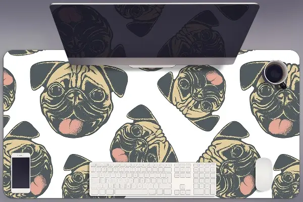 Veľká podložka na stôl pre deti pugs