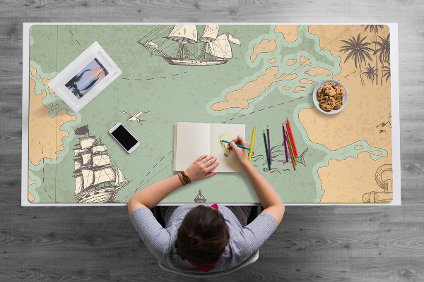 Veľká podložka na stôl Mapa pokladu