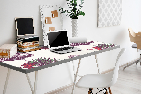 Pracovný podložka na stôl Plameniaky & Hibiscus