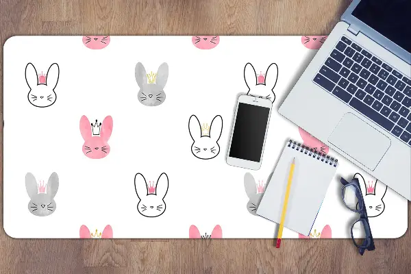 Pracovný podložka na stôl králiky korún