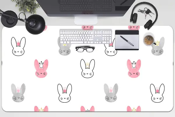 Pracovný podložka na stôl králiky korún