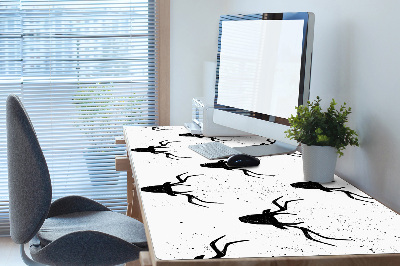 Pracovný podložka na stôl Black jelene vzorec