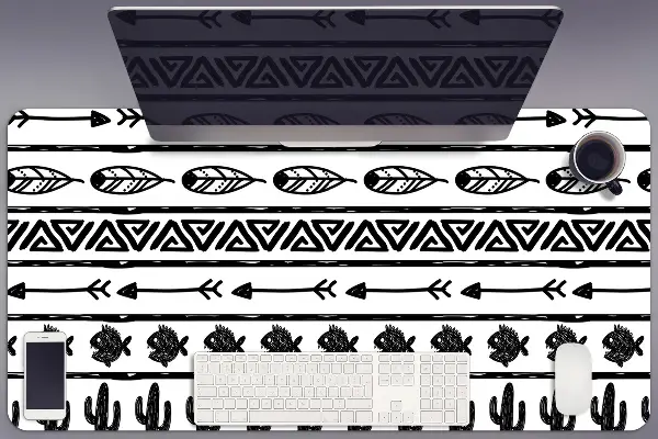 Ochranná podložka na stôl Boho black and white