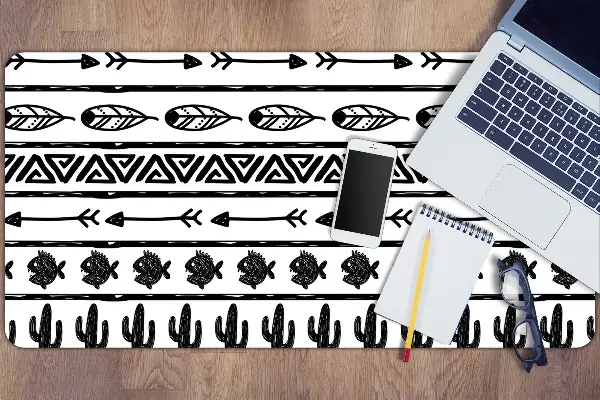 Ochranná podložka na stôl Boho black and white
