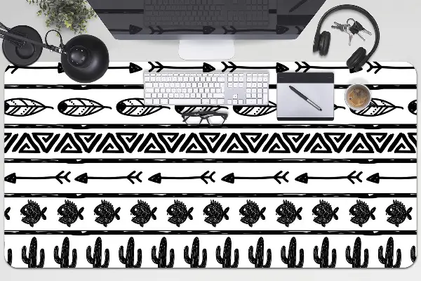 Ochranná podložka na stôl Boho black and white