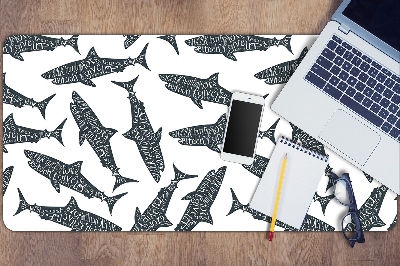 Ochranná podložka na stôl typografie žraloky